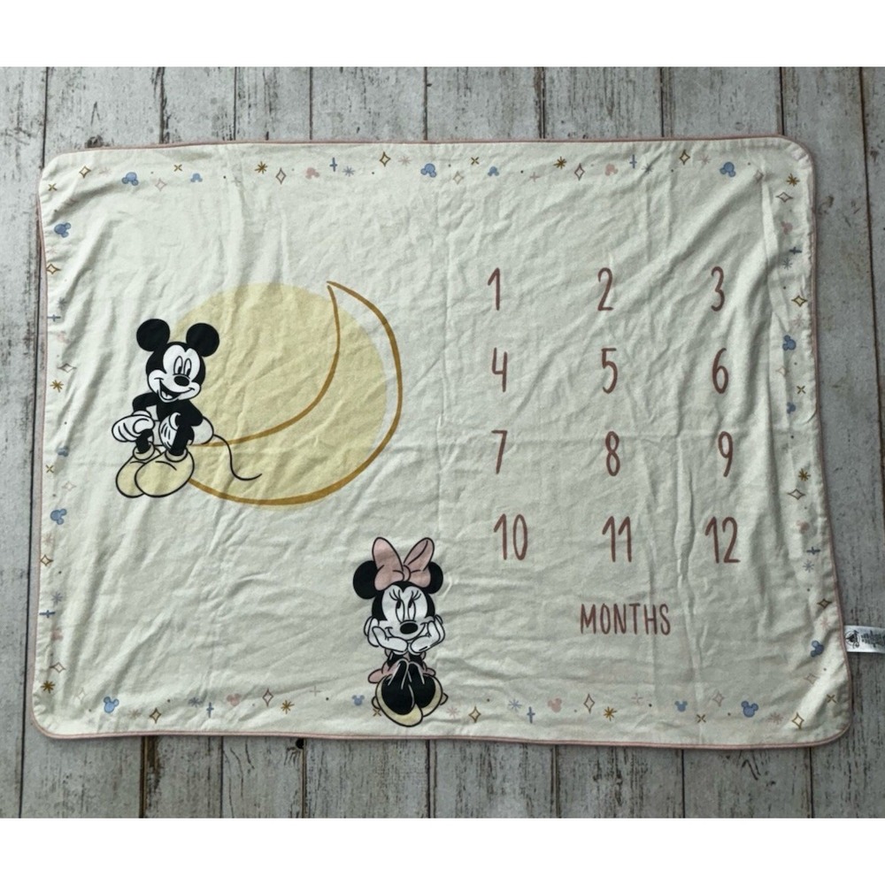 Disney Mickey‎ And Minnie Mouse Baby Milestone Blanket Missing Marker